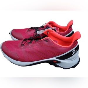 NWT- AUTHENTIC Salomon Supercross W Shoes - Cerise/Pearl Blue/Fiery Coral